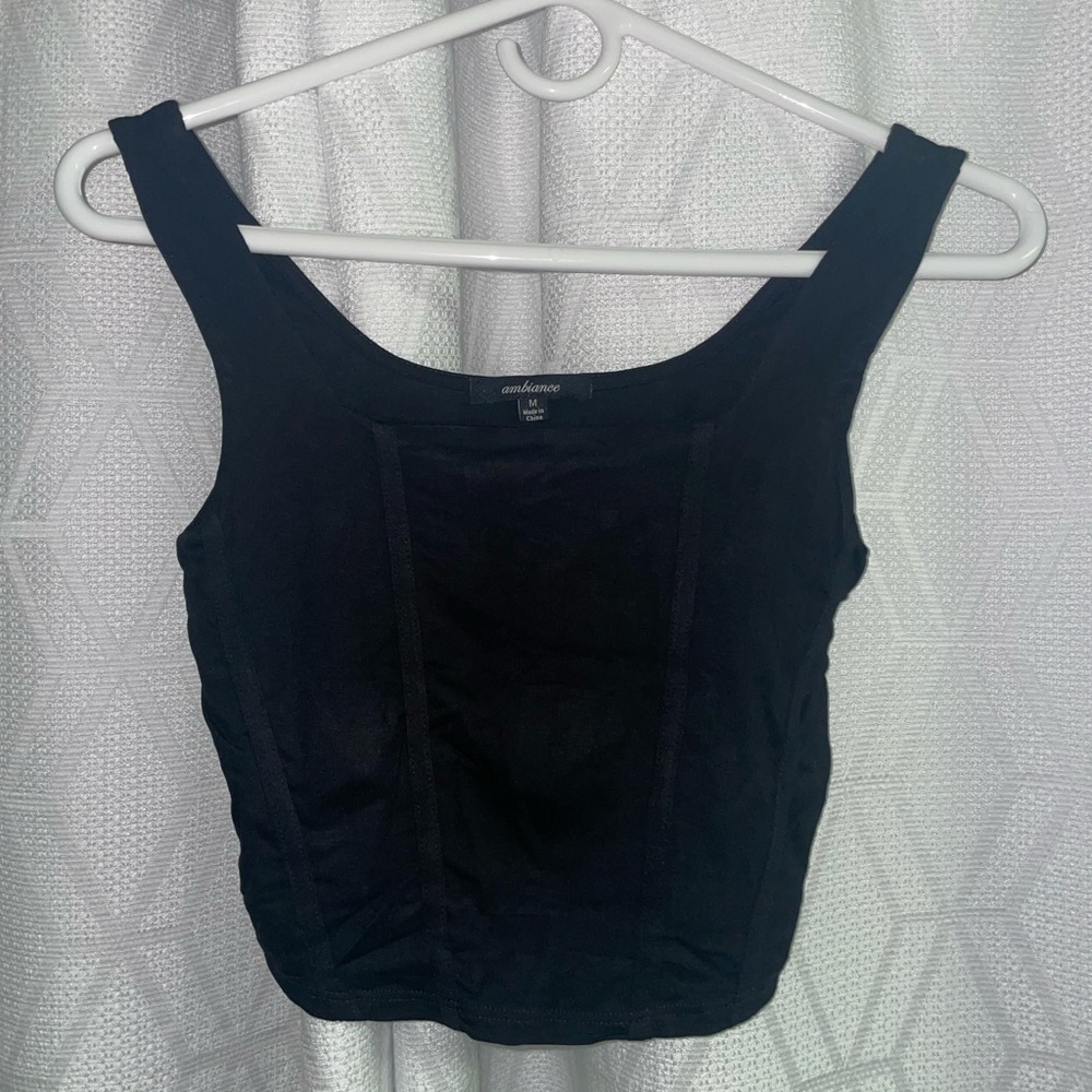 NWOT Ambiance Corset Top Black